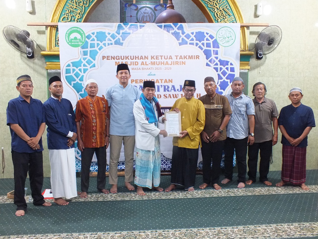Pengukuhan Ketua Takmir Masjid Al-Muhajirin & Peringatan Isra Mi'raj 1446 H